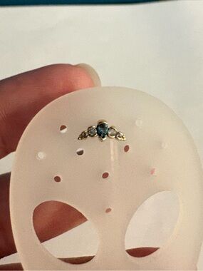 14K Solid Gold Swiss Blue Topaz